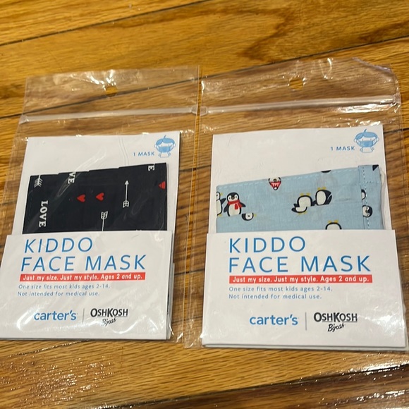 Carter's Other - NWT Kiddo Face Mask 2 pack